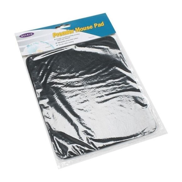 Lot of 7 Belkin F8E089 8x9 Black Mouse Pads Non slip Backing and Jersey Surface - Picture 5 of 8